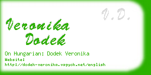 veronika dodek business card